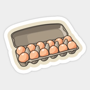 Egg carton cartoon illustration Sticker